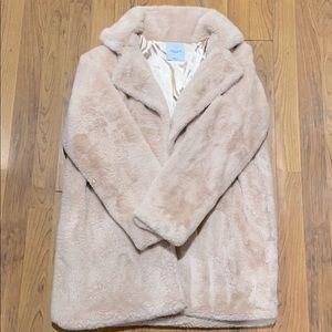 Women’s blush Faux Fur Coat